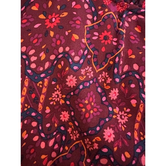 Croft & Borrow Womans Floral Top Size 4X Boho Western Peasant Beachy Hippie Work - Picture 10 of 12